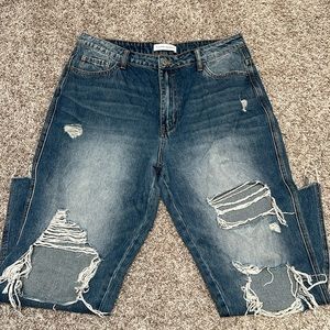 Flying Monkey Ultra High Rise Distressed Jeans